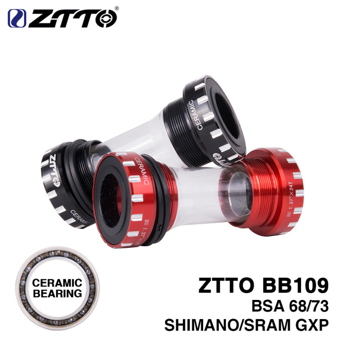 ZTTO Mountaineering Bikes BB Middle Shaft BB109 Ceramic Peering Middle Shaft Bike Press-In-Type Threaded Middle Shaft