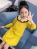 Váy bé gái mùa thu 2019 quần áo trẻ em nước ngoài mới cho trẻ em lớn cổ áo búp bê dài tay váy cotton - Váy