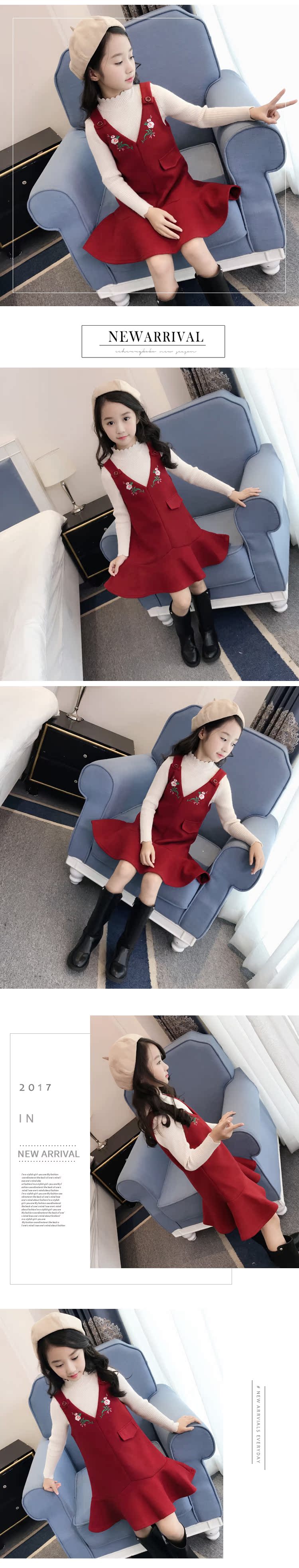 Váy vest nữ mùa thu đông 2018 Quần áo trẻ em nữ mới Váy trẻ em mùa đông Váy phiên bản Hàn Quốc của váy trẻ em váy mùa đông váy elsa cho bé
