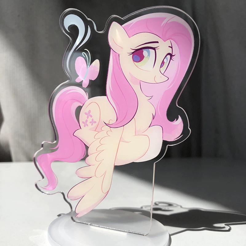 Аксессуар из акрила для персонажа My Little Pony: вентилятор-периферия, Пинки Пай Флаттершай редкий, Радуга Даш