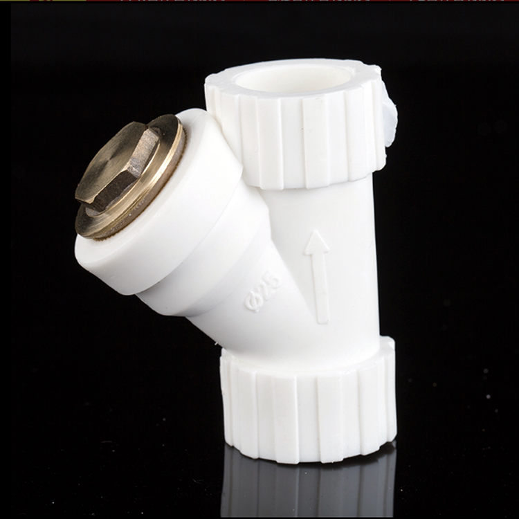 PPR water pipe accessories spot tap water pipe thickened type 4 points 6 points 1 inch Y-type PPR filter factory direct sales