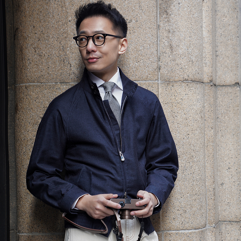 Cm Naples Queen Dark Blue Color-Changing Cotton Wool Blend G9 Large Overcoat Harrington Jacket 107