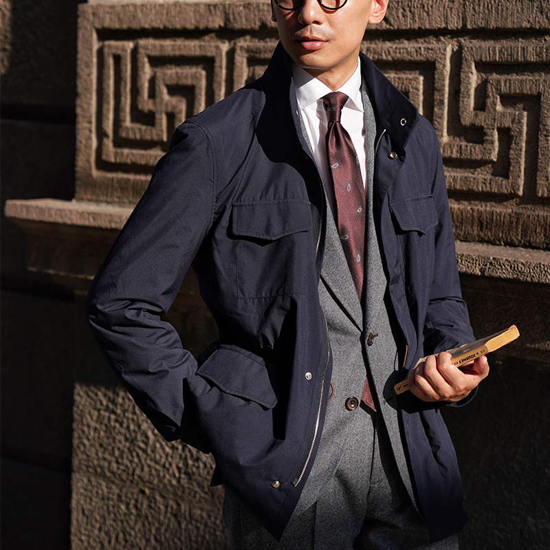 Cm Naples Queen Navy Blue Lightweight Portable Ny66 Jacket Fabric Waterproof M65 Field Jacket 82