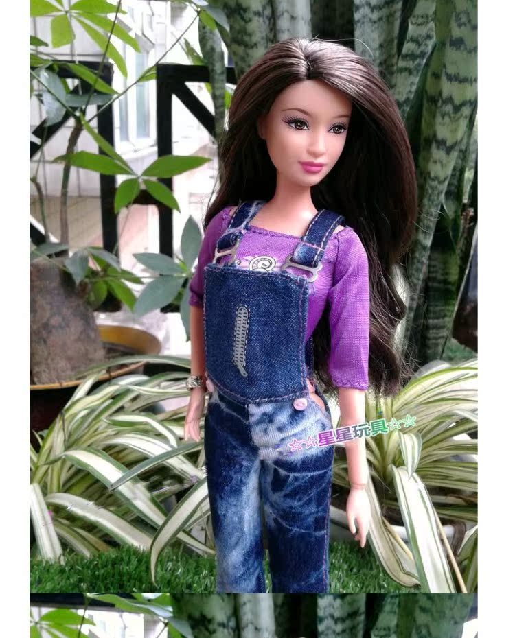 Váy chính hãng búp bê đồ chơi phụ kiện ST siêu mẫu FR Jane PP jeans yếm jumpsuit áo thun búp bê barbie nấu ăn
