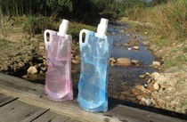 1 liter non-toxic and tasteless PE folding water bag Pull cover direct drinking bag Environmental protection foldable kettle sports water bag
