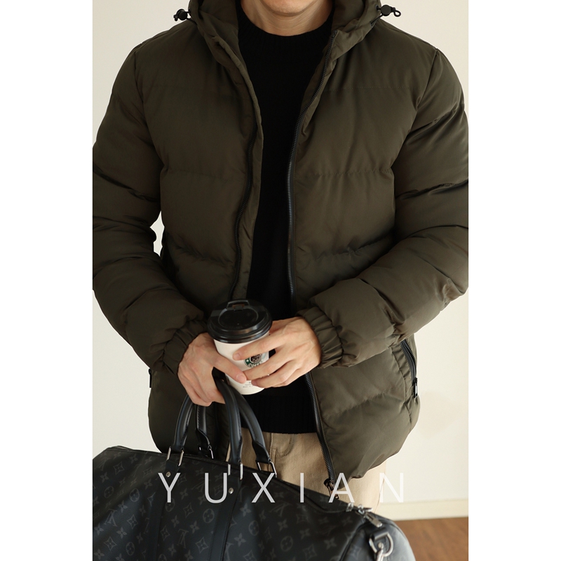 [High-End Business Commuting] Winter Hooded Cotton Jacket, Cold-Proof Coat, Puffer Jacket, Thickened Coat, Cotton Clothing for Men