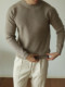 YUXIAN delicate wool half turtleneck one-shoulder sweater American retro pullover solid color men warm autumn and winter