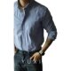 YUXIAN leisure striped all-match blue stacked shirt men's long-end-end business casual commuting pure cotton handsome