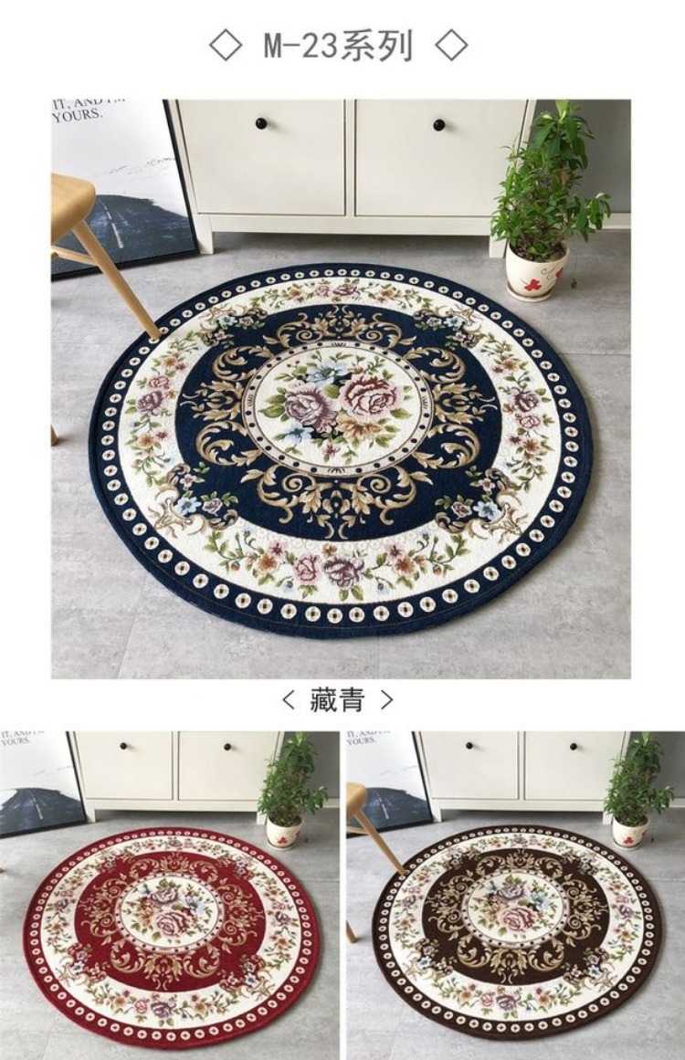 Vòng thảm đệm ghế máy tính đệm ghế treo rổ vườn phòng ngủ mat mat phòng khách không trượt châu Âu - Thảm thảm long