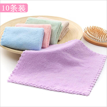 10 pieces of kitchen dishcloth household cleaning non-oil and absorbent small household rags thickened non-lint and tablecloth