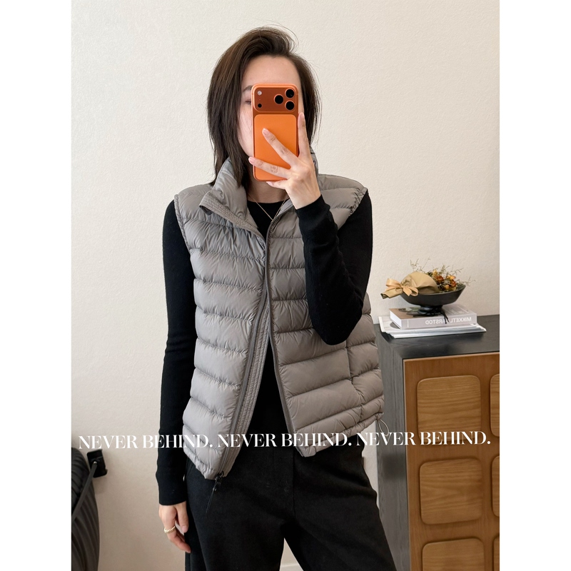 9.27【Sincere Vest】 Stand-Up Collar Puffy down Jacket Sleeveless Casual Vest