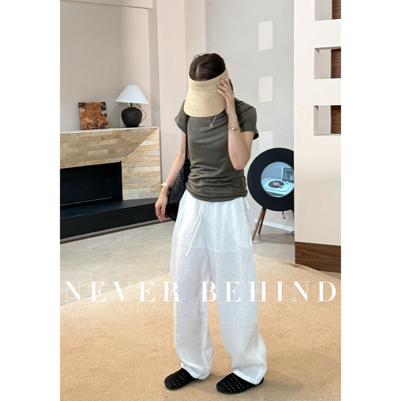4.4 Never Behind 【True Love Pants】5.0 100% Linen