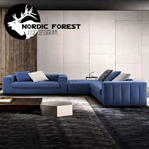  Nordic full goose down fabric sofa combination living room three-person down complete set removable and washable modern simple size apartment