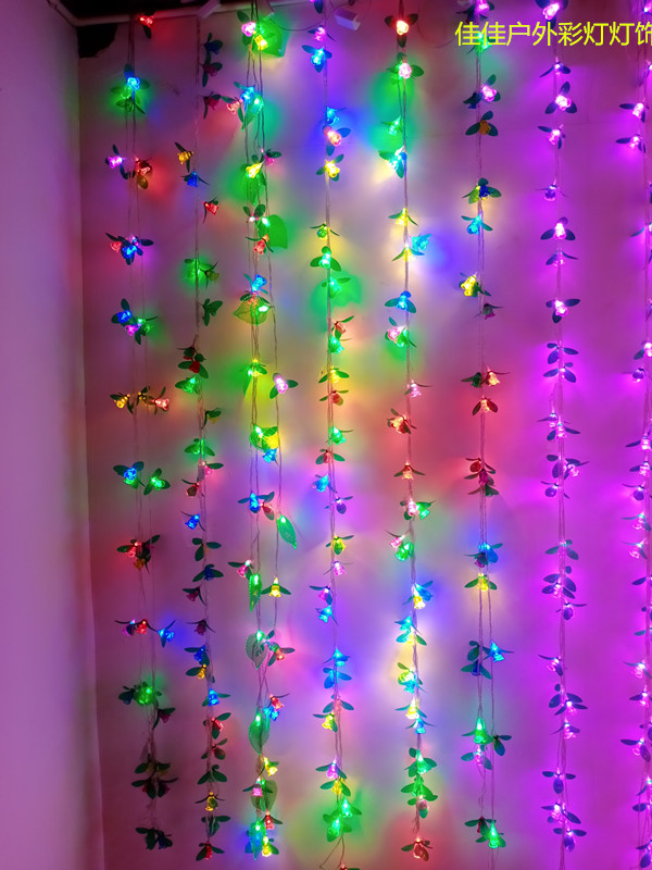 JED colorful lights, flashing lights, string balls, five-star roses, outdoor waterproof Christmas, New Year and Spring Festival decoration lights