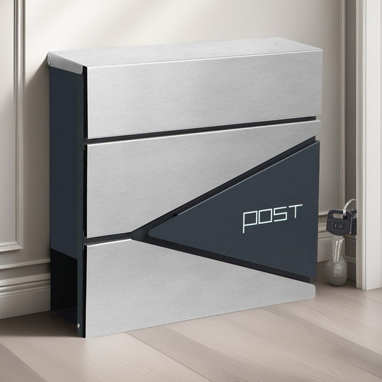 Gudun Buzón de Acero Inoxidable de Lujo Ligero montado en la Pared con revistero buzón buzón de opinión buzón fácil de Instalar periódico al Aire Libre