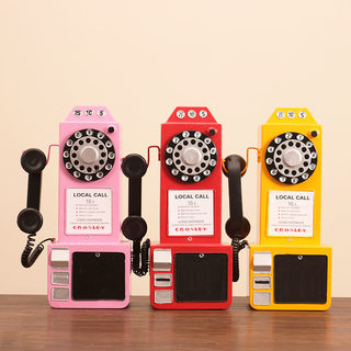 Pink Telephone Radio Model Ornament Internet-Famous Store Decoration Storefront Clothing Store Beauty Shop Window Display