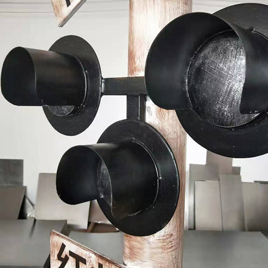 Señales de tráfico de hierro, accesorios de semáforo, adornos metálicos grandes y creativos, accesorios de centros comerciales, decoraciones de tiendas de celebridades de Internet