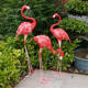 Pink Wedding Flamingo Large Iron Art Ornament Set for Homestay, Trendy Shop Window Decoration, Photography Props