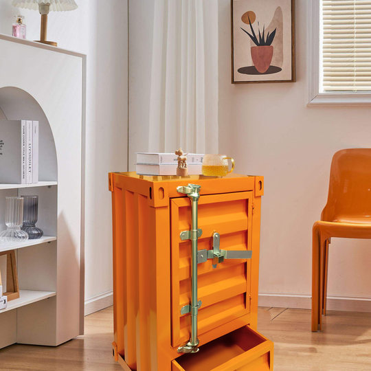 Железный шкаф для хранения в индустриальном стиле, ретро-железная прикроватная тумбочка, декоративный ящик, ностальгический контейнер-сейф