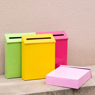 Creative and Simple Mailbox, Outdoor Solid Color, Lock-Free, Wall-Mounted, Home Wall Decoration, Iron Mailbox, in Stock
