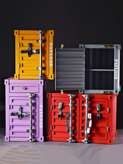 Creativo arte del hierro estilo industrial contenedor decorativo caja de almacenamiento caja de almacenamiento caja de almacenamiento escaparate decoración de tienda de ropa