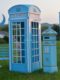 Trendy Store Decoration Iron Art Pink Telephone Booth Storage Cabinet Mailbox Vintage Street Sign Large Props