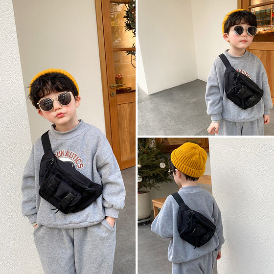 Children's Chest Bag Boys Handsome Korean Messenger Bag Casual Versatile Girls Waist Bag Baby Going Out Change Shoulder Bag