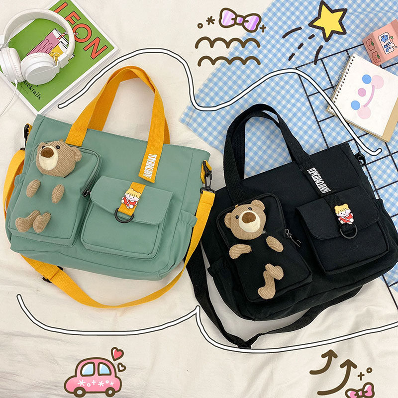Mommy Pack 2021 new stylish multifunction Large-capacity Mother and Child Shoulder Bag Cartoon Little Bear Mother Out handbag