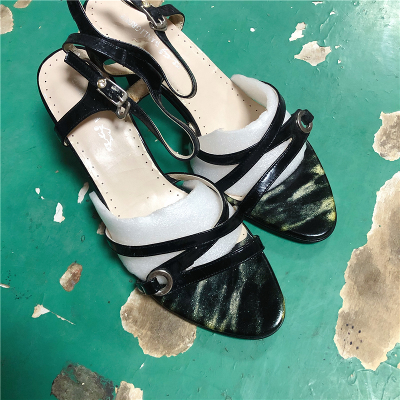 Vintage Open-Toe Sandals 70S Retro Nostalgic Low-Heeled Antique Shoes Wl Vintage Open-Toe Sandals 70S Retro Nostalgic Low-Heeled Antique Shoes Wl