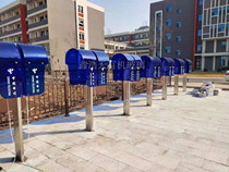 Campus telephone cover public telephone booth outdoor telephone booth street dust cover plexiglass transparent blue telephone cover