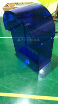 Transparent blue plexiglass public telephone booth outdoor rainproof sunscreen cover acrylic card punting machine sound insulation and rain cover