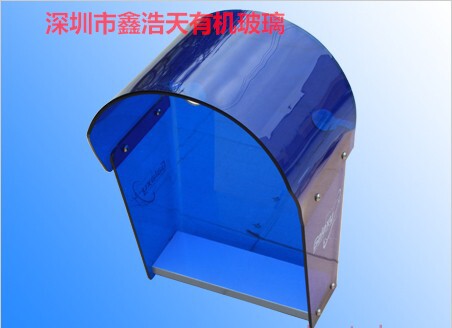 Custom acrylic phone rain cover Outdoor weatherproof cover soundproof sunshade Blue phone cover