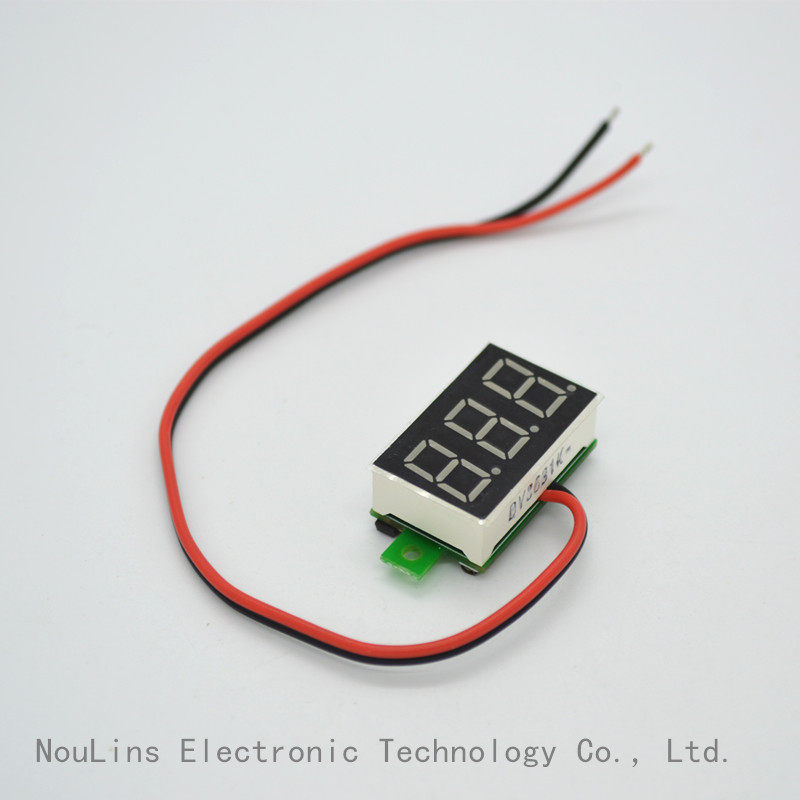 DC2 DC2 5-30V voltage display gauge head voltmeter two lines to pick up anti-burn number display voltmeter brand new