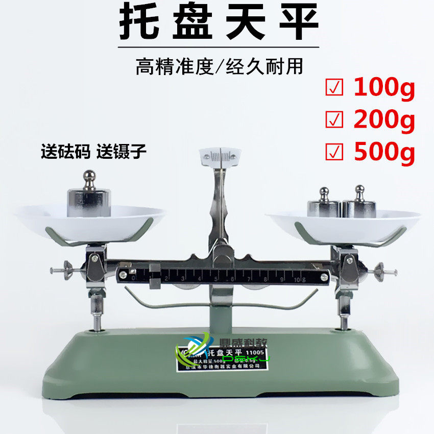 托盘天平架盘天平200g100g500g机械天平秤学生称中药物理天平教具