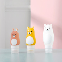 Cosmetics bottle cartoon cute travel set portable large capacity shower gel bottle empty bottle silicone bottle