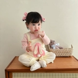 Весенний милый комбинезон для раннего возраста, комплект для девочек