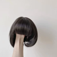 S006 Черные бобо короткие волосы