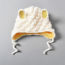 Autumn and winter handmade hat is very soft and comfortable plus velvet wool hat cute lamb shape warm ear protection hat soft