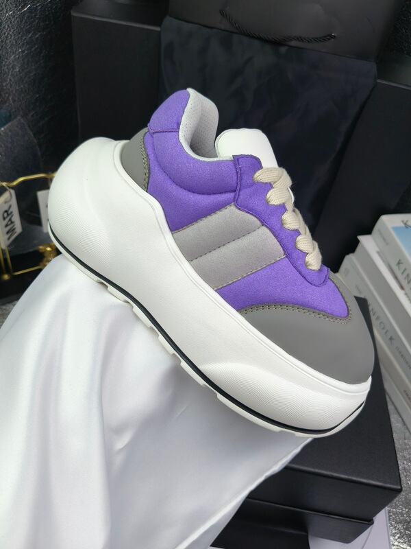 Liu Yihong and Zhang Zihao's Same Style Purple Chunky Shoes, Women's Thick-Soled Height-Increasing German Training Shoes, Large Size Shoes, Couple's Style