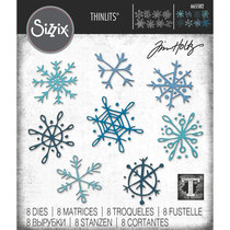 Sizzix sheet mold Thinlits 665582 Scribbly Snowflakes snowflake