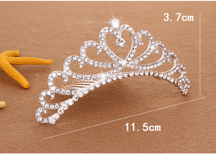 Hàn quốc phiên bản của trẻ em vương miện headband công chúa dễ thương nước khoan bit bé gái kẹp tóc cô gái thái vương miện phụ kiện tóc