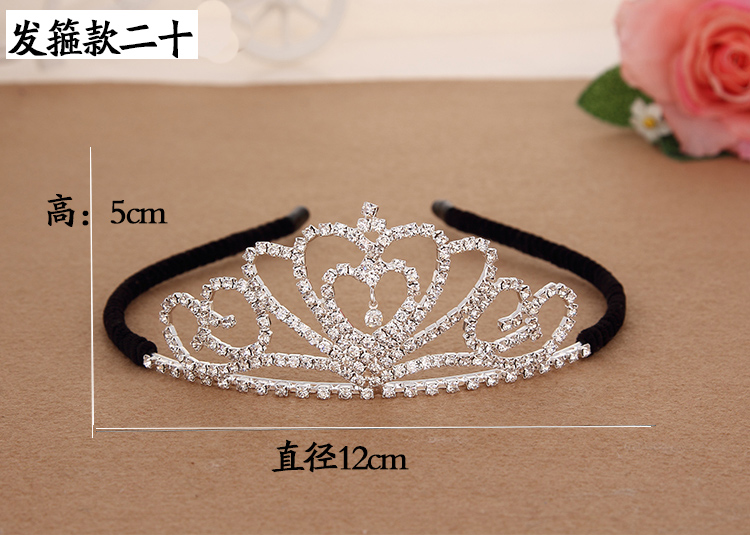 Hàn quốc phiên bản của trẻ em vương miện headband công chúa dễ thương nước khoan bit bé gái kẹp tóc cô gái thái vương miện phụ kiện tóc