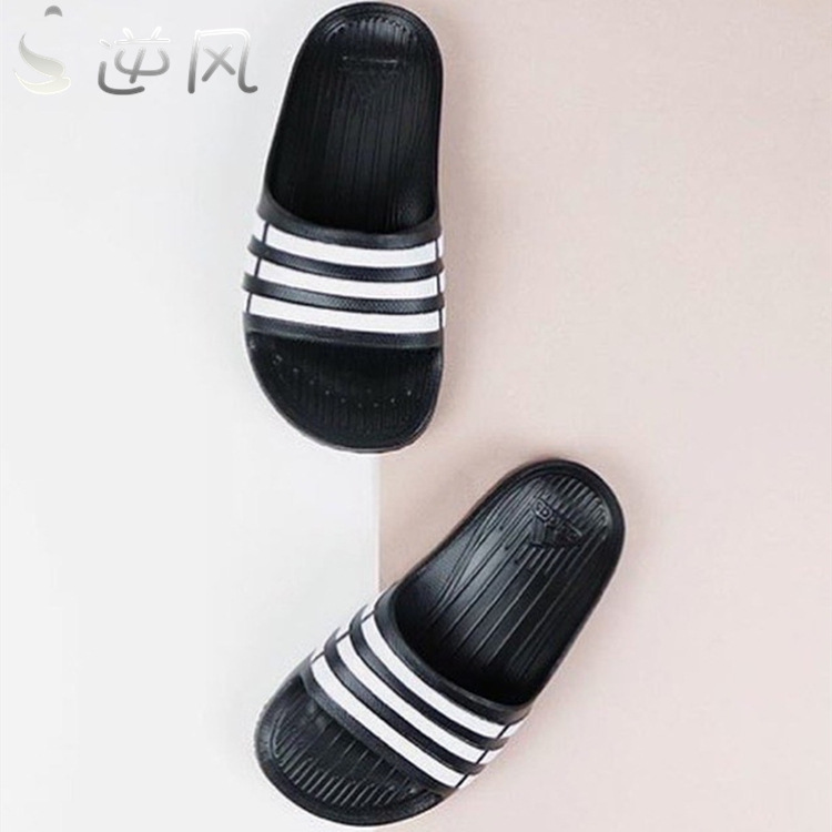 Headwind Adidas Duramo thể thao ba màu trắng đen không thấm nước nam và nữ dép đi trong nhà tắm G15890 AP9971 dép fendi
