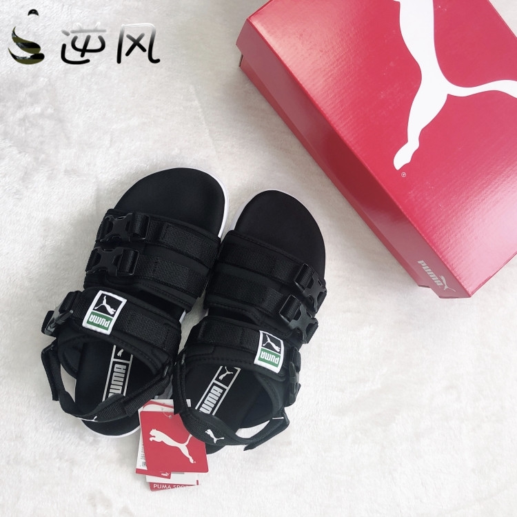 Puma Hummer thể thao đôi nam nữ tất cả các đôi dép đi biển Velcro màu đen và hồng 365630-01-06 dép quai hậu gucci nữ