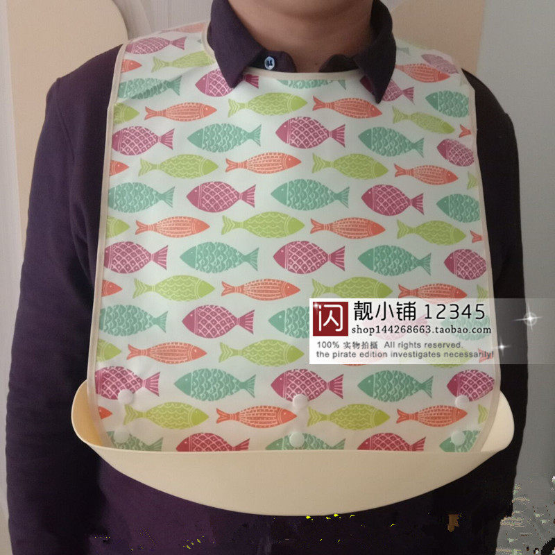 Seniors eating bibs adult bibs for the elderly waterproof leak-proof wash-free drooling towel imitation silicone adult eating bibs