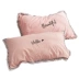 Vỏ gối bằng vải cotton có diềm thêu gối màu tinh khiết, vỏ gối bằng vải bông