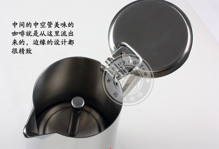 Tiamo inox moka pot 4 người 6 người bộ phận HA1569 / 1570 máy pha cà phê Mocha pot Ý ly uống cà phê