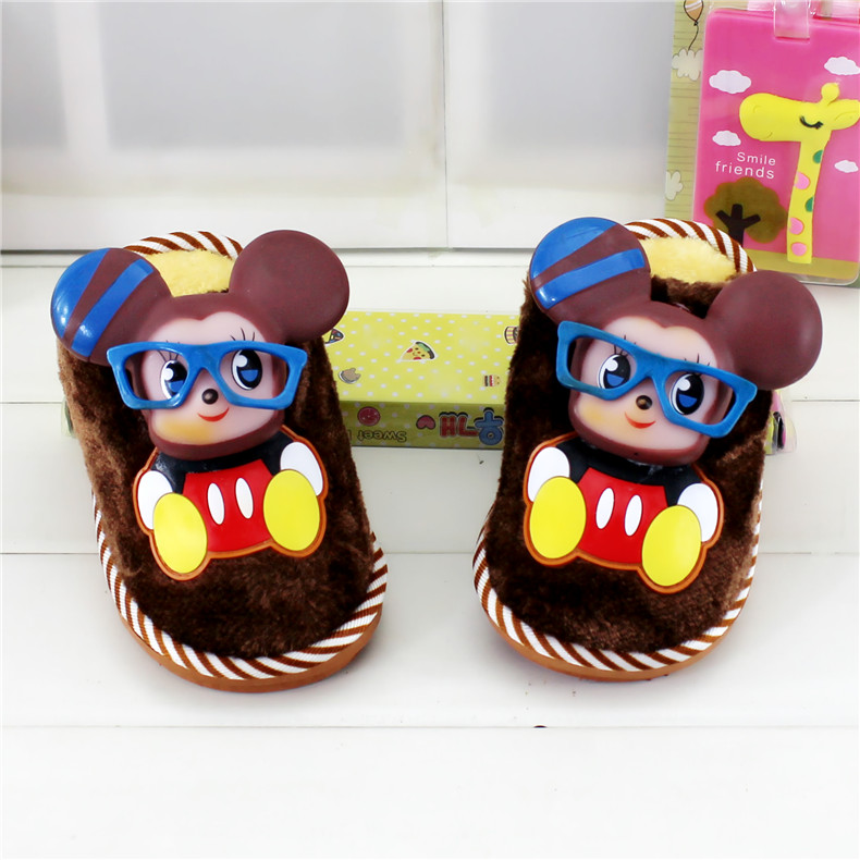 Chaussons enfants en suède pour hiver - semelle caoutchouc - Ref 1005083 Image 16