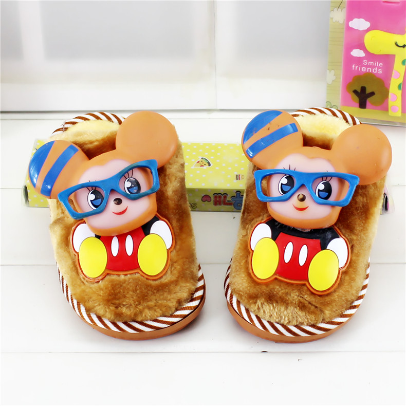 Chaussons enfants en suède pour hiver - semelle caoutchouc - Ref 1005083 Image 18