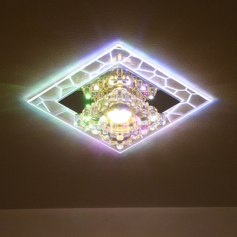 Hallway Water Crystal Lights LED Square Hallway Lamp Genguan Gatekeeper Hall Lights for concealed Creative Water Cubic Suction lights